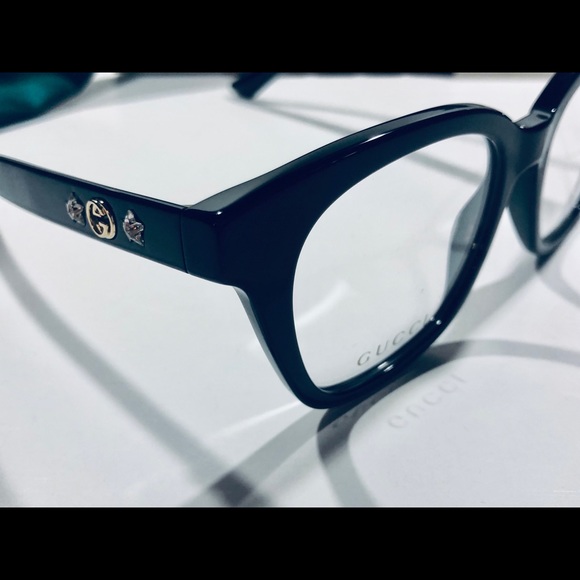Gucci Eyeglasses Burgundy; Black Cat Eye New 51mm - Picture 6 of 8